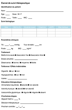 Fiche de suivi patients